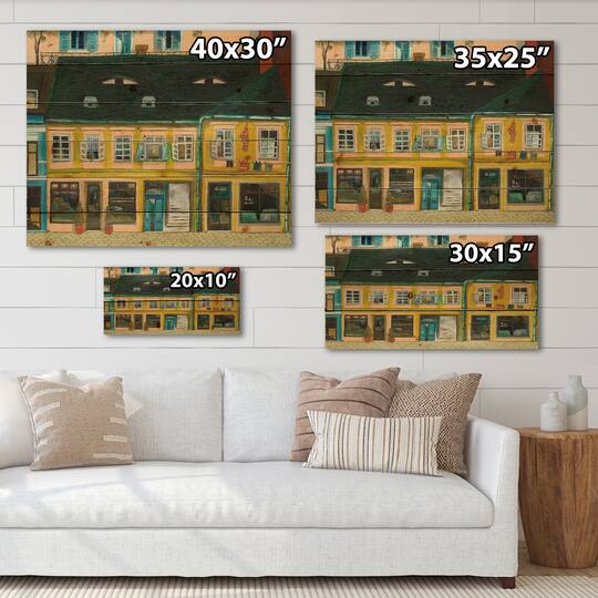 Designart - Yellow Facade of Houses In Street In Paris